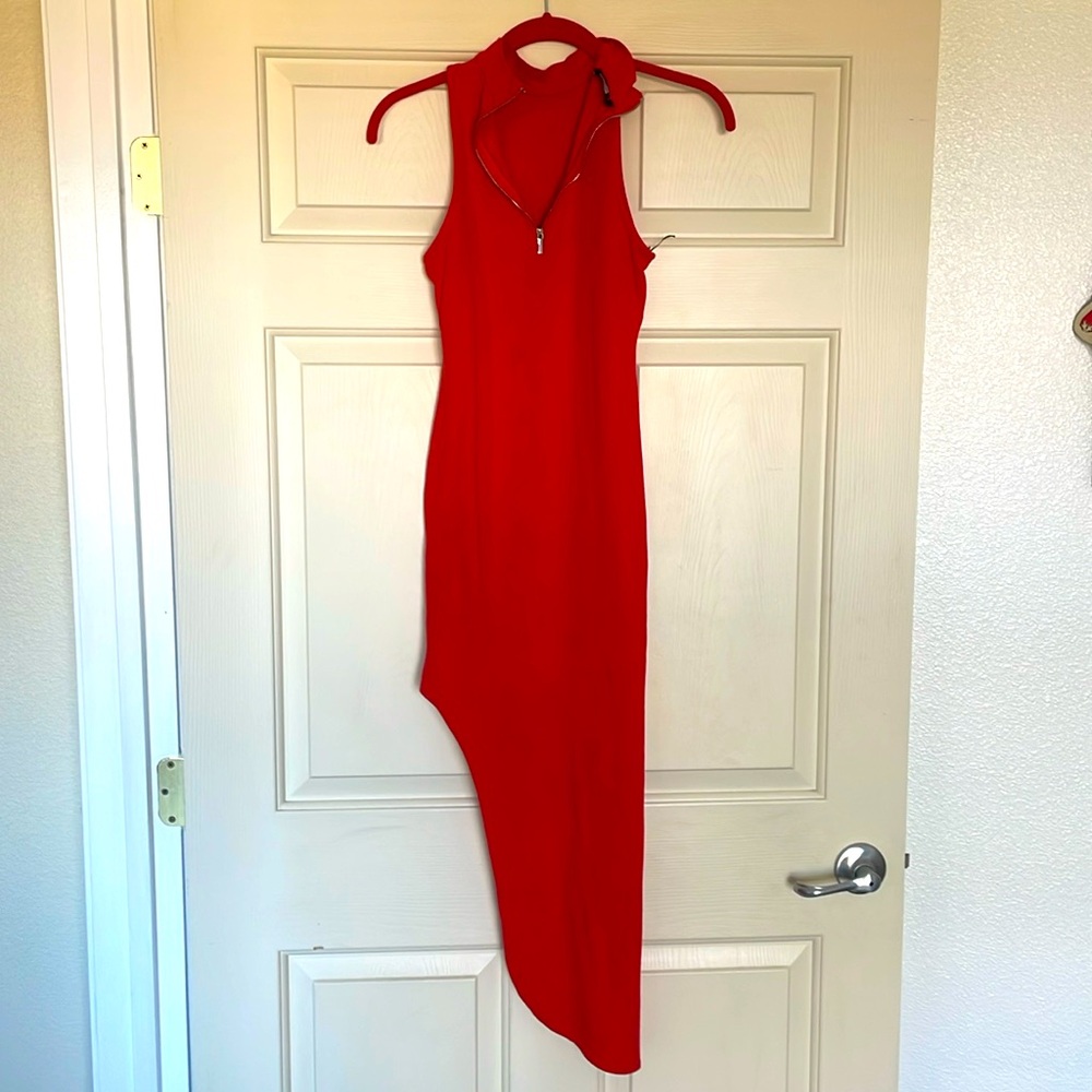 Bebe one leg mini dress